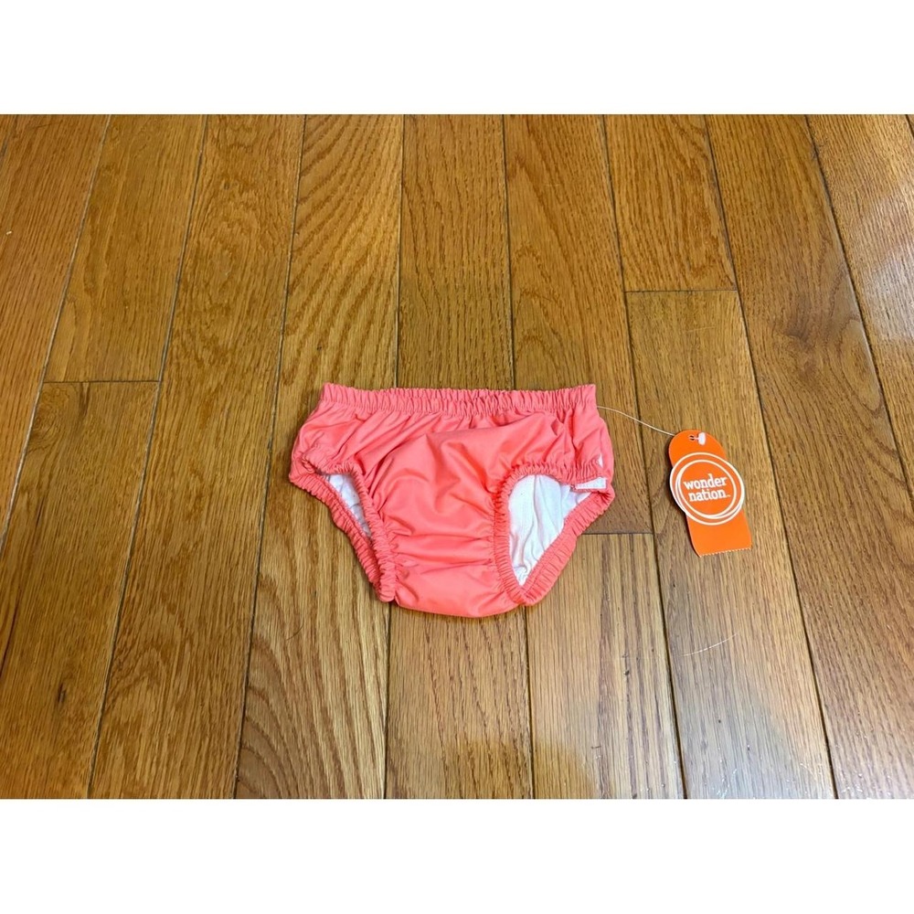 New Wonder Nation Baby Swim Diaper Coral Cluster UPF 50+ Reusable 6-9M WC161001